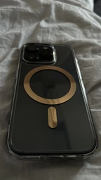 Чехол противоударный Spigen Ultra Hybrid MagFit MagSafe Clear Case для Iphone 15 Pro (6.1") Gold Прозрачный ACS06718