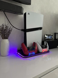 Зарядная вертикальная док-станция Saitake DZ504 с охлаждением для PS5, PS5 Slim и PS5 Pro Black