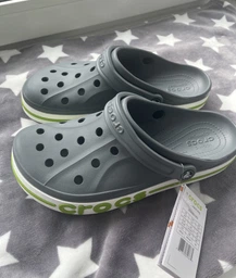 Крокси чоловічі сабо Crocs Bayaband Charcoal 42 сірі фото від покупців 1