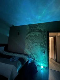 Ночник от USB куб звездное небо LED настольная RGB лампа 16 цветов для спальни и детской + пульт фото от покупателей 13