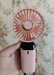 Міні вентилятор акумуляторний 5в1 з дисплеєм, бездротовий USB ручний кондиціонер з підставкою для телефону, портативний білий