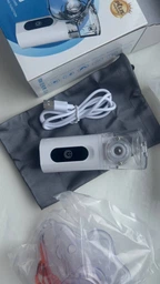Ингалятор небулайзер портативный Mesh Nebulizer ультразвуковой бесшумный USB аккумуляторный для детей взрослых ингаляций с цифровым дисплеем автоматической очисткой масками мундштуком 3 насадками сумочкой 800 мАч 2 режима 25 дБ компактный для путешествий