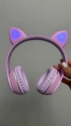 Беспроводные наушники детские ATD CAT EAR L400 с кошачьими ушками LED подсветкой Bluetooth 5.0 microUSB встроенным микрофоном радио Pink фото от покупателей 10