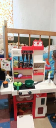 Дитяча ігрова Кухня RP TOYS , плита, звук, світло, пара, духовка, мийка з водою, 46 деталей, на батарейках в коробці (WD-815A)