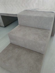 Прикроватные ступеньки , пандус для собачек 40*35*50 бежевый на четыре ступеньки фото от покупателей 2