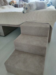 Прикроватные ступеньки , пандус для собачек 40*35*50 бежевый на четыре ступеньки фото от покупателей 1