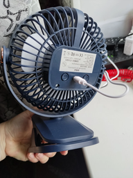 Вентилятор настольный портативный с прищепкой и вращением на 720° USB BRS Blue фото от покупателей 1