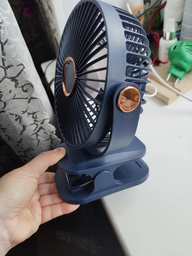 Вентилятор настольный портативный с прищепкой и вращением на 720° USB BRS Blue