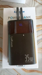 УМБ LaKuun 20000 mAh 35W Fast Charge Power Bank Повербанк Built-In Lighting 27W and USB-C 35W Cables Black (LK08)