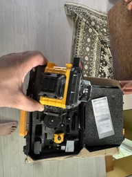 Лазерний рівень нівелір Laser Level 4D 2 акумулятори 16 ліній зелений промінь у кейсі жовтий фото від покупців 4