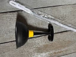 Вантуз универсальный BRS Black-Yellow 12.2 см с резиновым куполом и Т-образной ручкой для раковины ванны душа биде и унитаза фото от покупателей 3