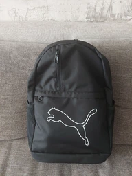 Рюкзак спортивный тканевый 18 л вмещает формат А4 Puma Plus Backpack 09118001 Black (4067984175571)