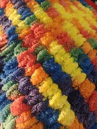 Alize Puffy Color, №6511 (100г/ 9м) плюшевая фантазийная пряжа с готовыми петлями для вязания руками пледа игрушек и балаклавы, Ализе Пуффи,Ализе Пуфи