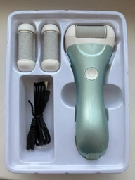 Пемза пилка для ног и пяток роликовая аккумуляторная Callus Remover 3W электрическая для шлифовки электропемза для педикюра USB зеленая фото от покупателей 7