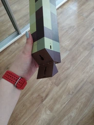 Пиксельный LED-ночник факел Minecraft - 4 цвета, настенное крепление, плюс брелок с подсветкой фото от покупателей 2
