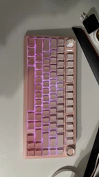 Игровая механическая клавиатура AULA F75 / Три режима подключения / Dream Sakura Switch / Pink