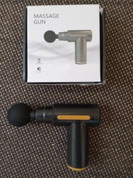 Масажер ручний перкусійний Mini Massager Gun із вбудованим екраном, акумуляторний, портативний