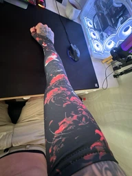 Геймерский рукав 2.0 Red-Black Lily Черный-Красный Selerity pm04LY Червоний+Чорний M (999709)