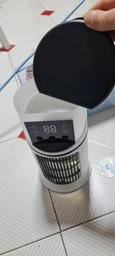 Настольный вентилятор портативный с увлажнителем воздуха USB безлопастный охладитель персональный мини-кондиционер LED-подсветка для дома офиса спальни рабочего стола фото от покупателей 4