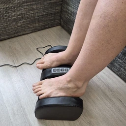 Массажер для ног электрический роликовый с подогревом Foot Massager для массажа стоп и икр с 3 уровнями интенсивности, от сети Черный, WMS-026-Black фото от покупателей 7