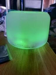 Увлажнитель воздуха ночник аромадиффузор ультразвуковой для дома с led подсветкой на 7 цветов и пультом 500 мл фото от покупателей 3