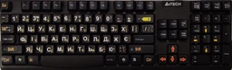 Нестираєма Українізована ламінована наліпка на клавіатуру Best Key "Для СЛАБОЗРЯЧИХ" матова непрозора Чора основа, БІЛА кирилиця, 65 кл.