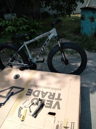Фэтбайк Cross Crossover 26х4.0 алюминиевая рама 19”, 21 скорость Shimano Tourney серый фото от покупателей 4