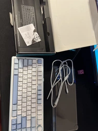 Беспроводная механическая игровая клавиатура с Hot-Swap AULA F75 White-Blue