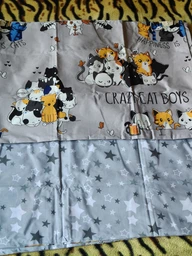 Пододеяльник Бязь Crazy Cat 200*220 см Серый фото от покупателей 3