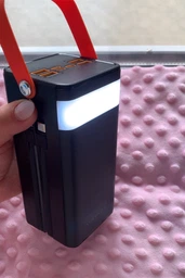 Павербанк 100000 mAh 120W зі швидкою зарядкою та вбудованим кабелем портативний зовнішній акумулятор (білий)