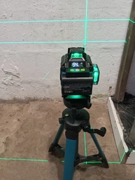 Лазерный уровень нивелир Laser Level 4D 2 аккумулятора 16 линий зеленый луч со штативом в кейсе синий фото от покупателей 8