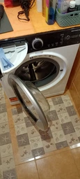 Пральна машина Whirlpool WRBSB 6228 B UA, фронтальна, вузька, 6 кг, 1200, клас С/A/B, 42,5 см, 16 програм, дисплей, інвертор, білий з чорним люком фото від покупців 5