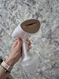 Відпарювач одягу ручний вертикальний 1600W для всіх видів тканин курток, піджаків, пальто, тканин, синтетики, фіранок, тюлів, штор, текстилю, чорний фото від покупців 6