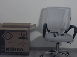 Кресло офисное Bonro B-619 серое сетка хромированное основание до 90 кг (76-167-40030003)