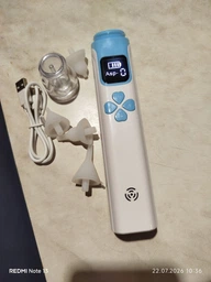 Электронный аспиратор назальный мощный для носа Electric Baby Nasal Aspirator соплеотсос электрический для новорожденных детей с музыкой белый фото от покупателей 8