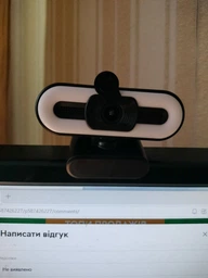 Веб-камера со светодиодной подсветкой + штатив FULL HD WEB-камера с автофокусом и микрофоном, с крышкой на объективе фото от покупателей 1