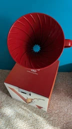 Пуровер Hario V60 02 Cobalt Blue пластиковий на 1-4 чашки фото від покупців 2