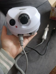 Фрезер для манікюру та педикюру професійний 65W 45000 об. хв + подарунок 7 алмазних фрез білий фото від покупців 3