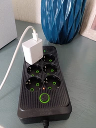 Сетевой фильтр-удлинитель Power Strip 2500 Вт, 6 розеток, 4 USB-порта, 1 порт PD, черный фото от покупателей 3