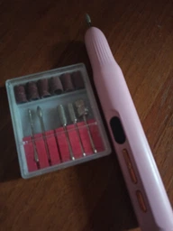 Профессиональный беспроводной фрезер для маникюра и педикюра Nail Machine 8809 машинка для маникюра и педикюра и УФ лампа + подарок 12 насадок, белый фото от покупателей 8