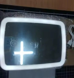 Дзеркало для макіяжу з лед підсвіткою LED у ванну кімнату настільне косметичне сенсорне на USB фото від покупців 2