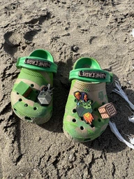Крокси дитячі Crocs Classic Kids Clog Minecraft Elevated Clog Green 30 (EU 28-29)