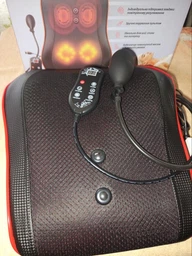 Масажер для шиї та спини масажна подушка Brillix PumpHeat MP-2V роликовий для тіла та ніг з підігрівом та помпою інфрачервоний massage shiatsu шиацу фото від покупців 2