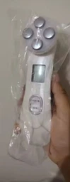 Массажер для лица микротоковый ультразвуковый с функцией EMS RF и LED светотерапии с микротоками скрабер с эффектом лифтинга и омоложения кожи 5в1
