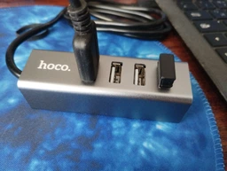USB-хаб Hoco HB1 4USB Line machine Silver