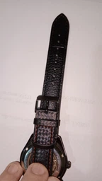 Кожаный ремешок для часов Carbon (20 мм) Black Red (09874-44) фото от покупателей 2
