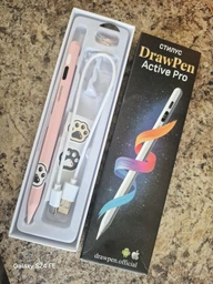 Стилус профессиональный точный чувствительный с дисплеем DrawPen Active Pro для iPhone iPad Android планшета телефона сенсорного экрана графический активный емкостный для рисования и графических задач дизайнеров художников студентов письма черный