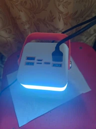 Повербанк Power bank 100000 mAh USB, Type-C, MicroUSB с Led-дисплеем, быстрой зарядкой и встроенными кабелями, белый