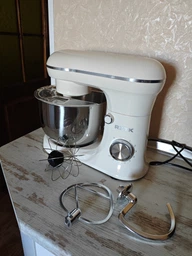 Планетарный миксер RZTK Stand Mixer 1500 4.5 л Milk White фото от покупателей 4