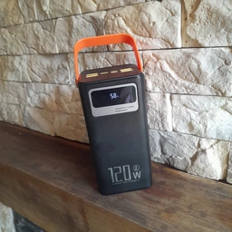Повербанк Power bank 100000 mAh USB, Type-C, MicroUSB с Led-дисплеем, быстрой зарядкой и встроенными кабелями, белый фото от покупателей 3